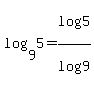 log%289%2C5%29+=+log%285%29%2Flog%289%29