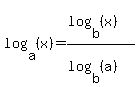 log%28a%2C+%28x%29%29+=+%28log%28b%2C+%28x%29%29%29%2F%28log%28b%2C+%28a%29%29%29