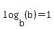 log%28b%2C%28b%29%29=1