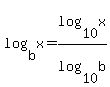 log%28b%2Cx%29=log%2810%2Cx%29%2Flog%2810%2Cb%29