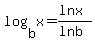 log%28b%2Cx%29+=+%28ln+x%29%2F%28ln+b%29+