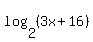 log+%282%2C%283x%2B16%29%29