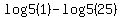 log5%281%29+-+log5%2825%29