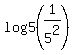 log5%281%2F5%5E2%29