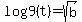 log9(t) = sqrt(b)