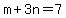 m%2B3n=7