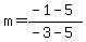 m=(-1-5)/(-3-5)
