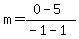 m=%280-5%29%2F%28-1-1%29