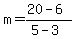m=%2820-6%29%2F%285-3%29