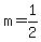 m=1/2