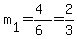 m[1]=(4)/(6)=2/3