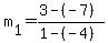 m%5B1%5D+=+%283+-+%28-7%29%29+%2F+%281+-%28-4%29%29