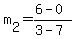 m[2]=(6-0)/(3-7)