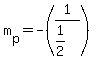 m[p] = -(1/(1/2))