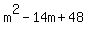 m%5E2+-+14m+%2B+48