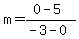m+=+%280-5%29%2F%28-3-0%29