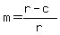 m+=+%28r-c%29%2Fr