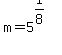 m+=+5%5E%281%2F8%29