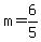 m+=+6%2F5