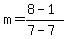 m+=+%288-1%29%2F%287-7%29