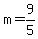 m+=+9%2F5