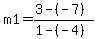 m1+=+%283-%28-7%29%29%2F%281-%28-4%29%29