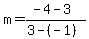 m=%28-4-3%29%2F%283-%28-1%29%29