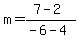 m=%287-2%29%2F%28-6-4%29