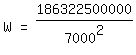 matrix%281%2C3%2CW%2C+%27=%27%2C+186322500000%2F7000%5E2%29