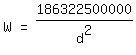 matrix%281%2C3%2CW%2C+%27=%27%2C+186322500000%2Fd%5E2%29