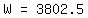 matrix%281%2C3%2CW%2C+%27=%27%2C+3802.5%29