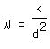 matrix%281%2C3%2CW%2C+%27=%27%2C+k%2Fd%5E2%29