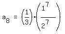 matrix(1,3,a[8], '=', (1/3)((1^7)/(2^7)))