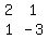 matrix%282%2C2%2C2%2C1%2C1%2C-3%29