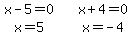 matrix%282%2C4%2C%0D%0A+++++++++x-5=0%2C+%27%27%2C%27%27%2Cx%2B4=0%2C%0D%0A+++++++++++x=5%2C+%27%27%2C%27%27%2Cx=-4%29