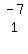 matrix%283%2C1%2C-7%2C1%2C%27%27%29
