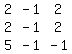 matrix%283%2C3%2C2%2C-1%2C2%2C2%2C-1%2C2%2C5%2C-1%2C-1%29