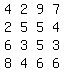 matrix%284%2C4%2C+4%2C2%2C9%2C7%2C+2%2C5%2C5%2C4%2C+6%2C3%2C5%2C3%2C+8%2C4%2C6%2C6%29