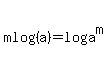 mlog%28a%29=log%28a%5Em%29