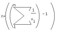 n*((sum(1/x[i],1,n))^(-1))