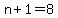 n%2B1+=+8