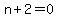 n%2B2+=+0