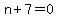 n%2B7=0