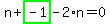 n%2Bhighlight_green%28+-1+%29-2%2An=0