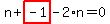 n%2Bhighlight_red%28+-1+%29-2%2An=0