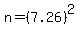 n=(7.26)^2