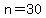 n=30