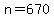 n=670