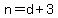 n=d%2B3