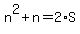 n%5E2+%2B+n+=+2%2AS